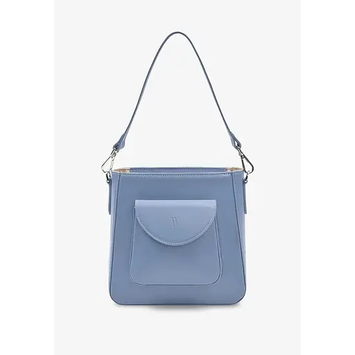 Жіноча шкіряна сумка Stella блакитна - фото 1