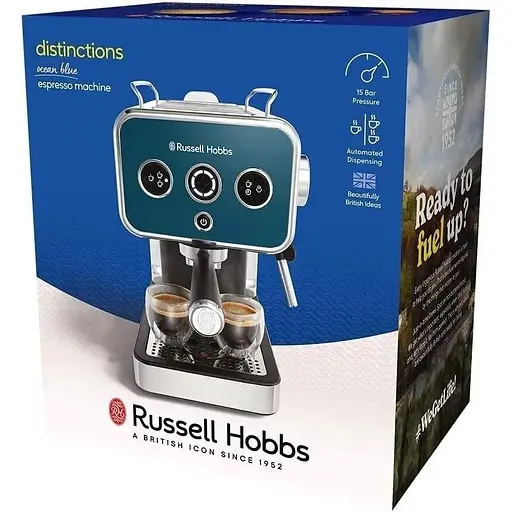 Кофеварка рожковая Russell Hobbs 26451-56 Distinctions синий - фото 10
