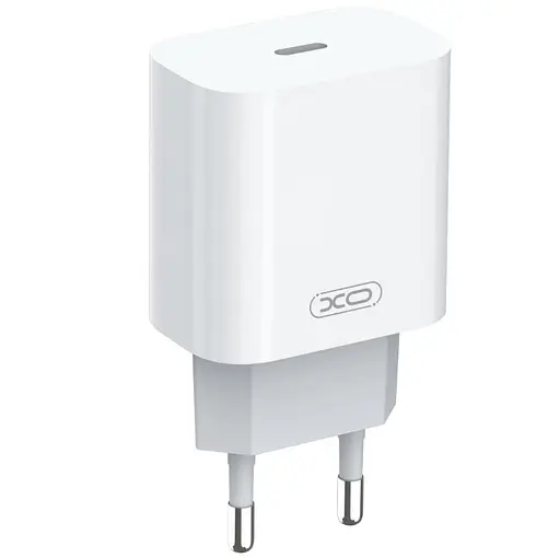 Мережевий зарядний пристрій XO A829 120167C-EU1 EU 20W PD Fast Charger Materials are CE certified Білий - фото 1