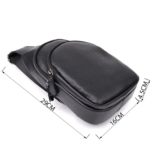 Чоловіча сумка через плече з натуральної шкіри Vintage 16х29х4,5 см sum0027498 - фото 3