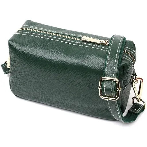 Сумка для женщин Vintage с двумя ремнями из натуральной кожи 19х11х9 см sum0029017 - фото 1