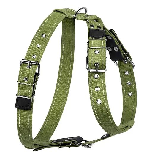 Шлейка Collar Брезент для крупных собак №3 хлопковая тесьма (ширина 35мм, А:72-94см, В:93-105см) - фото 2