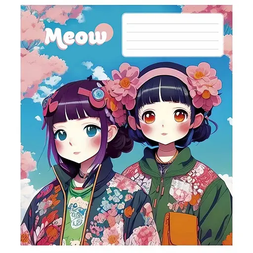 Зошит учнівський "Kawaii" 048-3302L-5 у лінію, 48 аркушів