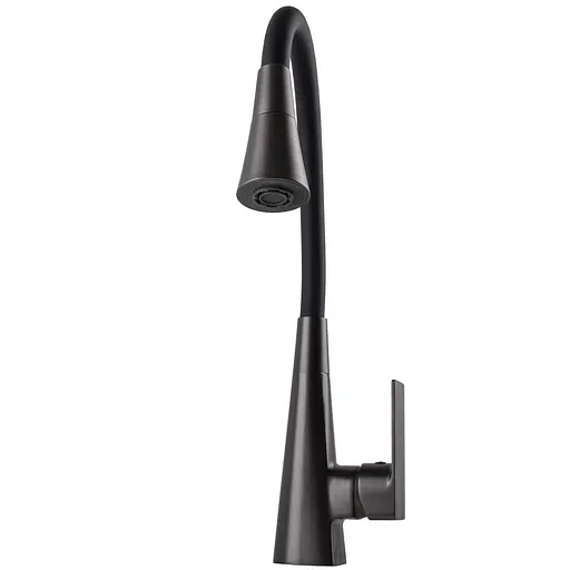 Смеситель Globus Lux NIAGARA GLN-0203SM-GP однорычажный поворотный для кухни графит черный с системой быстрого монтажа - фото 3