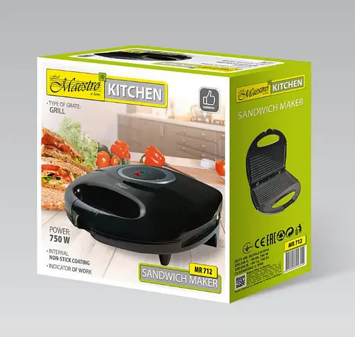 Электрогриль сэндвичница Maestro MR-712, 750 Вт - фото 8