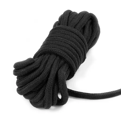 Мотузка для зв'язування Lovetoy Fetish Bondage Rope 10 м чорний - фото 2