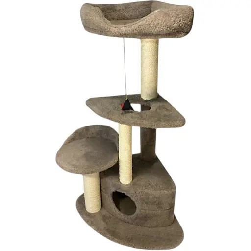 Дряпка Природа Містечко для котів кутова 55х56х117 см [CD] в асортименті - фото 4