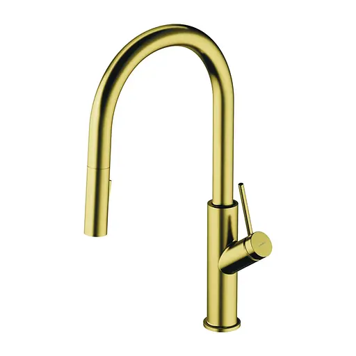 Смеситель для кухни Omnires Bend brushed brass BE6455BSB Золотой - фото 1
