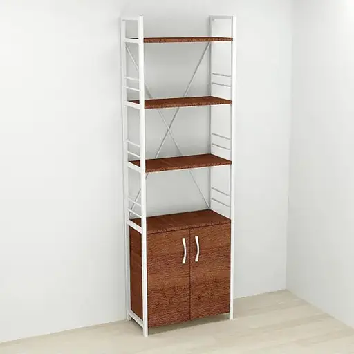 Етажерка 4/60 Ferrum-decor Серії Конект із тумбою 179x60x28 Білий ДСП Венге (FRD-105538)