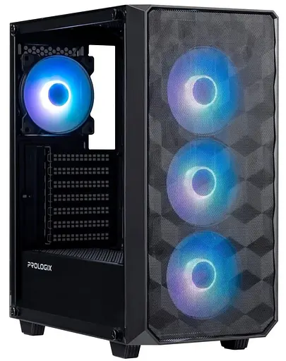 Корпус ProLogix E120 Tempered GlassMesh Black (E120 Black) Без БП - фото 1