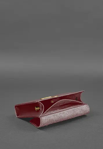 Набір жіночих бордових шкіряних сумок Mini поясна / кроссбоді - фото 6