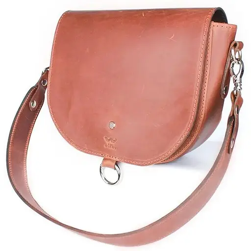 Жіноча шкіряна сумка Ruby L світло-коричнева вінтажна - фото 1