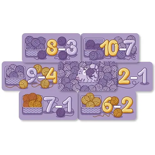 Настільна навчальна гра Муркітливе віднімання 360081, 63 картки - фото 5