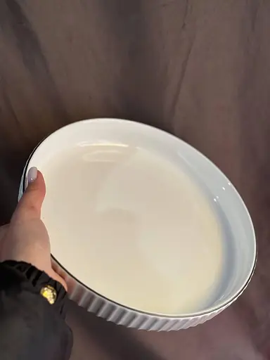 Сервировочное блюдо 1572B из керамики на металлической подставке 25,5 см - фото 4