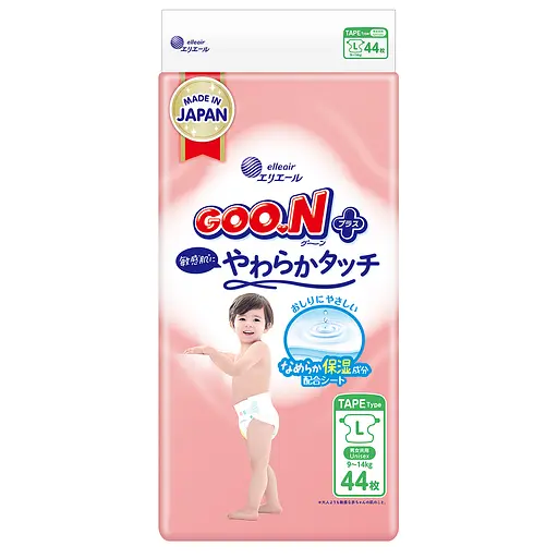Подгузники GOO.N Plus для детей 9-14 кг размер L 44 шт.