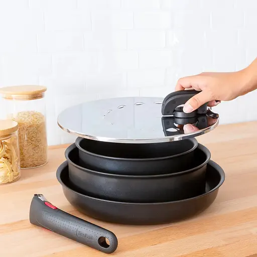 Tefal Крышка с защитой от разбрызгивания Ingenio 20-28 см нержавеющая сталь. - фото 4