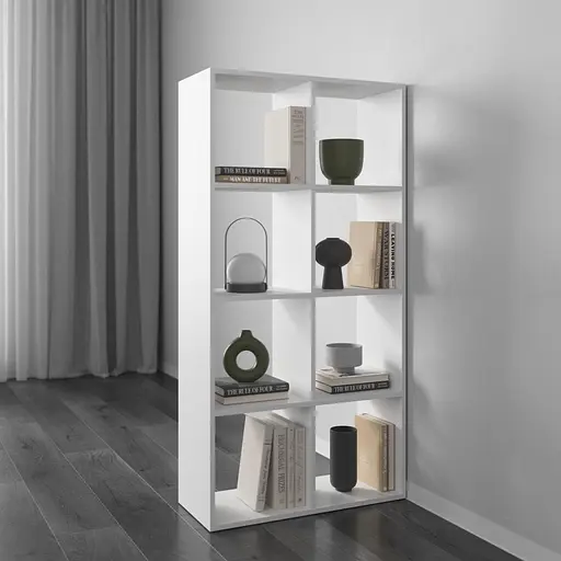 Книжная полка стеллаж Vays M-10 на 10 ячеек ЛДСП 72x29x143 см для дома офиса детской или гостиной