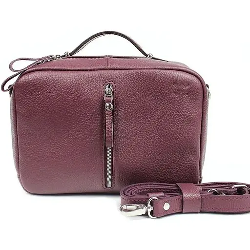 Жіноча шкіряна сумка Avenue бордова флотар - фото 1