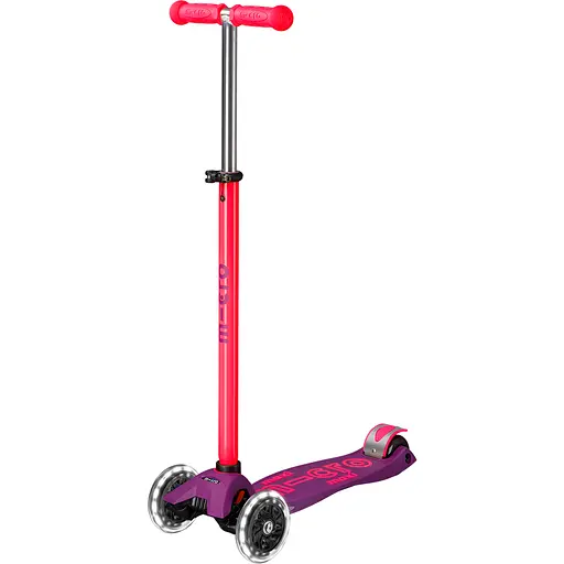 Самокат Micro Maxi Deluxe Neon LED Ультра рожевий (MMD233) - фото 1