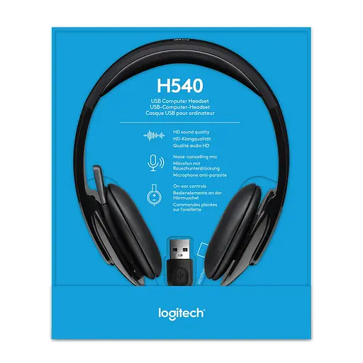 Комп'ютерна гарнітура Logitech H540 USB Black (981-000480) - фото 6