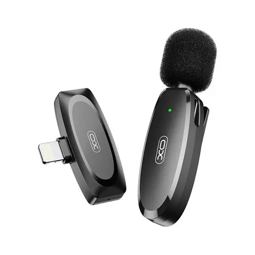 Мікрофон XO MKF08B з придушенням шуму lightning Black (XO MKF08B-IP) - фото 2