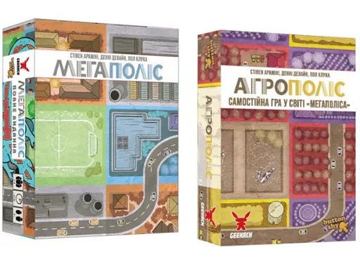 Настольная игра Geekach Games Мегаполис + Агрополис (укр.) (GKCH201sp+1)