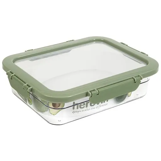 Контейнер пластиковий Herevin Container-Green-Peach герметичний 1.3 л (161421-100) - фото 1