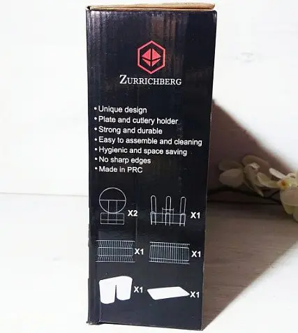 Сушарка для посуду Zurrichberg ZB/2091 з нержавіючої сталі двоярусна з піддоном і підставками для приладів - фото 6