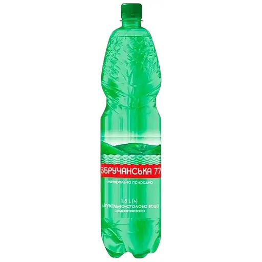Вода мінеральна Оболонь Збручанська 77 лікувально-столова сильногазована 1.5 л