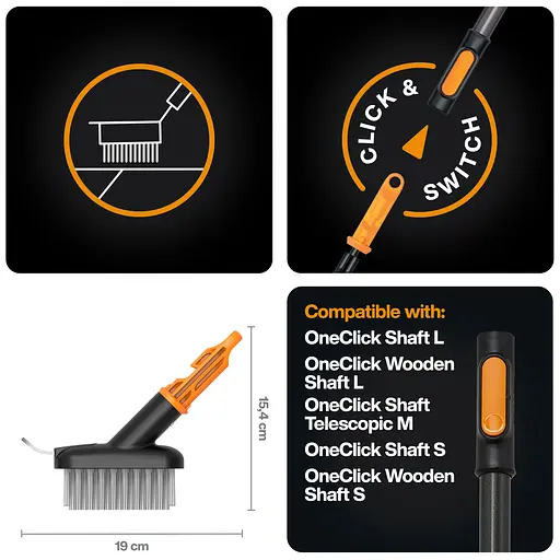 Щітка металева для щілин Fiskars OneClick 9,5 см (1080697) - фото 3