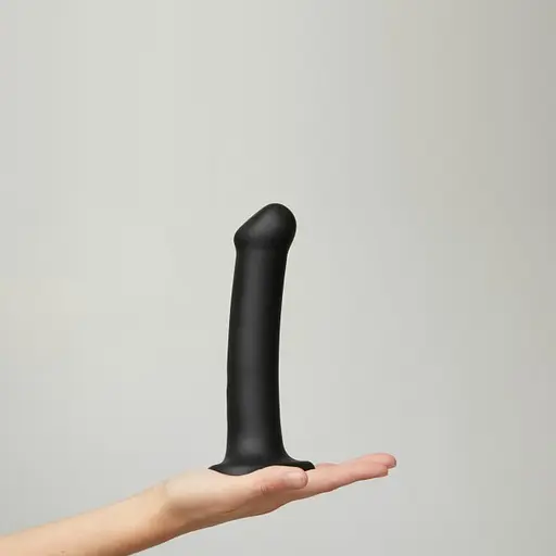 Фалоімітатор Strap-On-Me Dual Density Bendable XL 20 см фіолетовий - фото 10