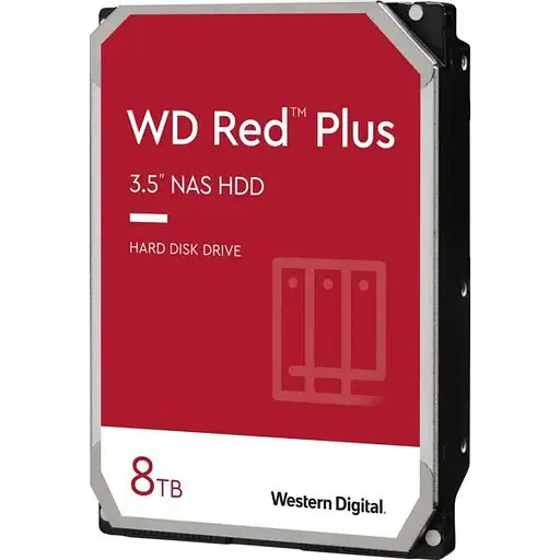 Жесткий диск Western Digital Red Plus NAS 8TB (8000Gb) 5640 rpm 256M SATA 6Gb/s (WD80EFPX) - фото 2