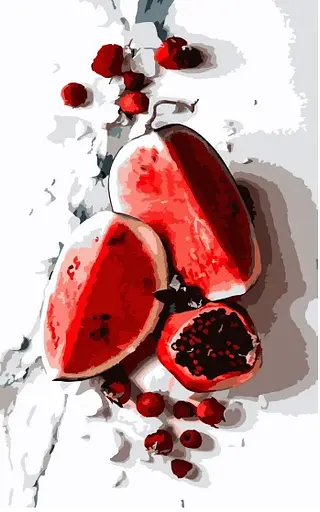 Набір для розпису по номерах Фруктовий бум, Strateg, 50x25 см, WW017