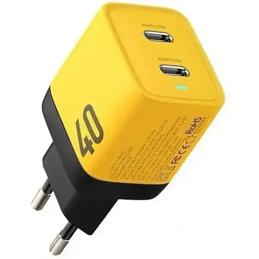 Блок зарядный адаптер питания 3 порта Home Charger 40 W GaN 2 PD Veron TC-35 - фото 1