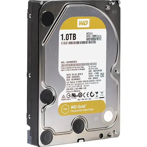Жесткий диск 3.5" WD Gold Enterprise Class 1ТВ SATA 128MB (WD1005FBYZ) [141206] - фото 3
