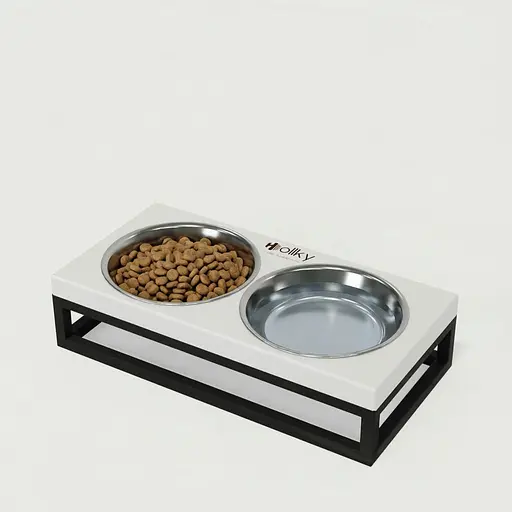 Hollky Base XS — миски на підставці для маленьких собак та котів (2 × 0,25 л)