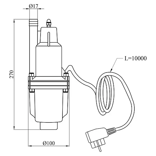 Насос вібраційний Agua XVM60, верхній забір води (CV035064) - фото 5