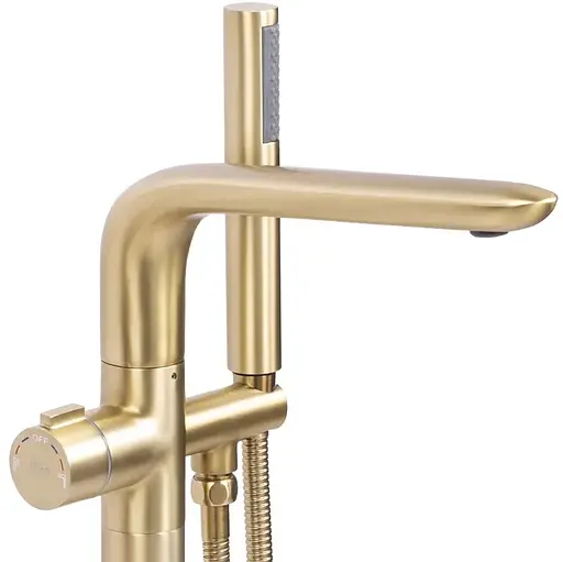 Змішувач для ванни Rea Clark brushed gold підлоговий REA-B5303 Золотий - фото 2