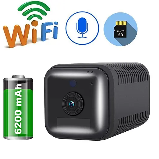 Міні камера wifi бездротова з великим акумулятором 6200 мАг ESCAM G18, FullHD 1080P, датчик руху (100729) - фото 2