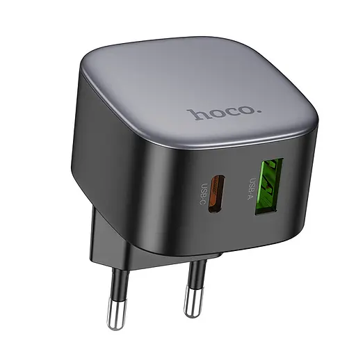 Мережевий зарядний пристрій Hoco CS32A Rise PD20W+QC3. 0 charger чорний - фото 1