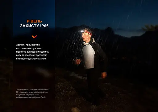 Ліхтар налобний Fenix HL32R-T чорний - фото 15