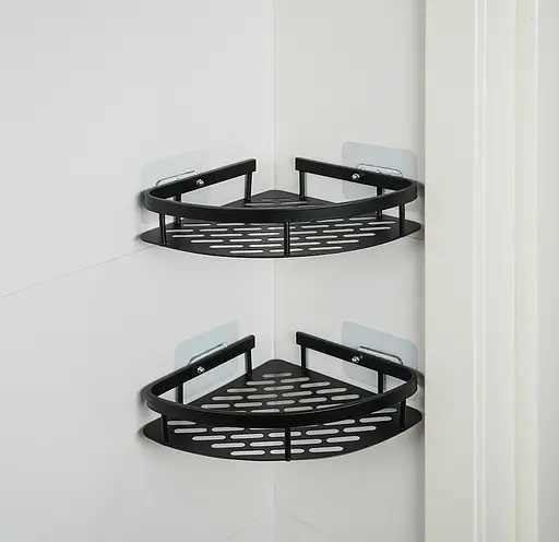 Набір металевих полиць для ванної кімнати Fabrika OPAL 2 шт Чорні (FK-WB1005-2) - фото 11