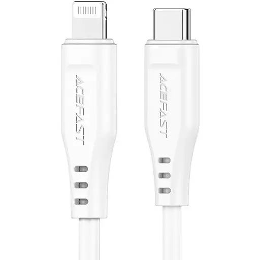 Кабель Acefast C3-01 Type-C to iP 3A 30W TPE TPE разъемы белый