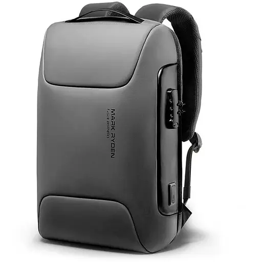 Рюкзак Mark Ryden для ноутбука 15.6 дюймов MR9116 с кодовым замком и USB-портом Серый - фото 1