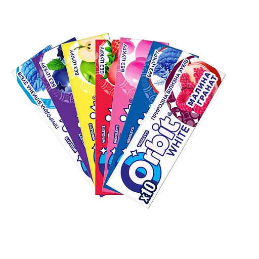 Набір: Гумки жувальні Orbit з різними семи смаками 14 г х 7 шт.