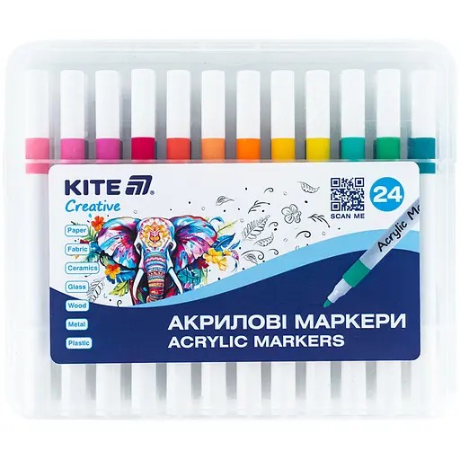 Маркеры акриловые Kite Creative набор 24 шт. (K-1157)