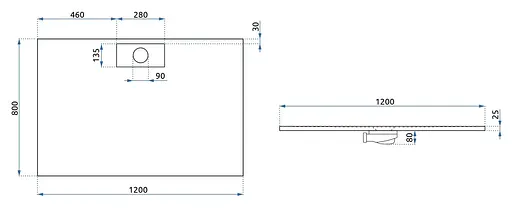 Душовий піддон Rea Bazalt 80x120 long black REA-K3324 Чорний матовий - фото 6