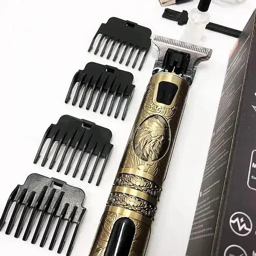 Универсальный триммер для волос Domotec MS-437 машинка для стрижки с насадками аккумуляторная с LED-дисплеем USB Золотистый 5 Вт - фото 6