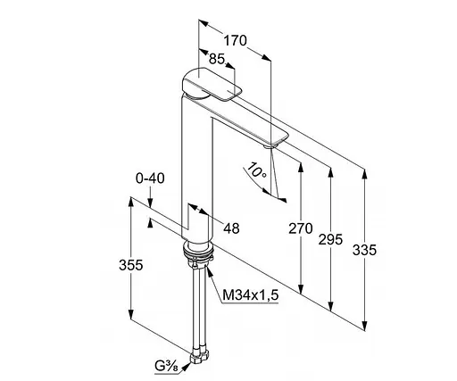 Змішувач для умивальника Kludi Ameo 412980575 - фото 2