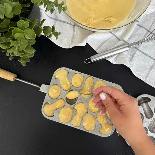 Форма алюмінієва для випікання печива на плиті горішниця "Лісові частування: горішки та грибочки", Ласунка Сірий 86564 - фото 4